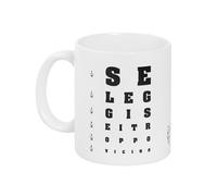 O.P.S. - Tazza In Cercamica Personalizzata, Con Frasi Divertenti e Dal Design Accattivante, Adatta Per Forno, Microonde, Lavastoviglie, Capacità 350ml, Formato cm 10hx8x8 - Se Leggi