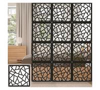 o Paravento piastrelle 60 pezzi nero Hollow pannelli moderni s per casa e appartamento soffitto parete DecorPartit Solut