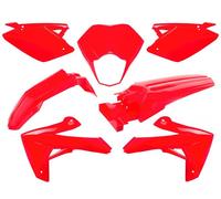 O PARTS Kit Plastiche Rosso Lucido - Rieju MRT/MRT Pro 50 (09-21), rosso