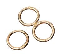 O-ring con molla in metallo, Fibbie a molla for portachiavi con O Ring in metallo da 5 pezzi: moschettoni rotondi durevoli(Gold,38mm)