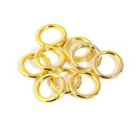 O-ring con molla in metallo, Portachiavi O-Ring con cancello a molla da 10 pezzi - Clip apribili in lega di zinco(Gold,13mm)
