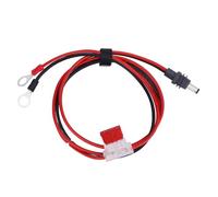 O Ring DC Charging Cable Rubber Copper, O Ring Terminal to DC Plug Power Cord with Fuse for Dish Antennas RVs Boats Off Grid Setups (3m)