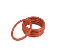 O-ring in gomma siliconica rossa, spessore 1/1,5/2/2,4/3/3,5/4/5 mm, diametro esterno 31-40 mm, anello di tenuta, resistenza al calore, O-ring, guarnizioni-OD 39 mm, 10 pezzi, CS 2,0 mm