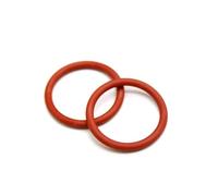 O-ring rosso VMQ, diametro esterno 36-80 mm, spessore 3-5 mm(OD 50mm 10pcs,5mm)