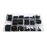 O Ring Set 222 anelli in gomma 17 misure guarnizioni elettriche O-ring kit assortimento con custodia per idraulica automobilistica riparazione generale (nero)