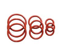 o-ring sigillato anello di gomma, Confezione da 50 O-ring VMQ, rossi, diverse misure(3mmx31mmx37mm)