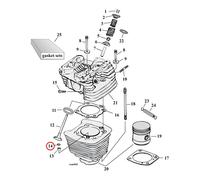 O-ring testata corpo pompa olio 84-99 Big Twin 86-07 XL OEM 26432-76A