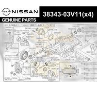 O-ring tubo asse coppa olio anteriore originale Nissan RB26/RB20 AWD 38343-03...