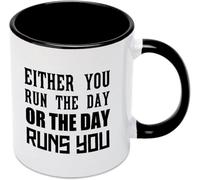 O sei tu a gestire la giornata o è la giornata a gestire te. Tazza da caffè originale con stampa fronte-retro, tazza da tè in ceramica per mamma, papà, amico, moglie, marito, regalo da 11 once.