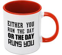 O sei tu a gestire la giornata o è la giornata a gestire te. Tazza da caffè originale con stampa fronte-retro, tazza da tè in ceramica per mamma, papà, amico, moglie, marito, regalo da 11 once.