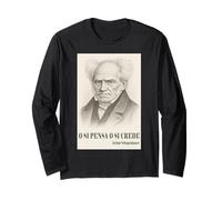 O si pensa o si crede - Schopenhauer Filosofia Frasi Maglia a Manica