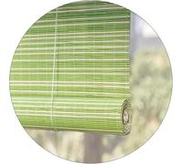 O-trasparet Bamboo Roller Blid, Light Filterig Widow Blid su Paralume, 50-130cm Wide, per Vedove/Porte/balcoies, con Tiretto Laterale E Fittigs, Green, 100x160cm