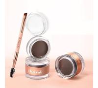 O.TWO.O - 2 in 1 Fluff Shaping brow Cream - 3 Colors #02 Nude Brown - 4.5g + 3.8g