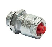 O-Z/Gedney SR-50-250 Grip-Tite - Connettore antistrappo, dimensione mozzo 1/2", gamma di cavi da 0,16" - 0,25", spessore della gola, lunghezza del corpo 1,25", diametro 1,38", ferro malleabile, rosso