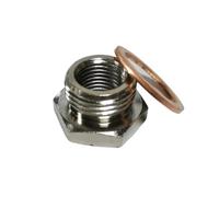 O2 Sensore Ossigeno Sonda Adattatore riduttore distanziatore sensore ossigeno O2 di scarico da M18 x 1.5 mm a M12 x 1.25 mm con guarnizione