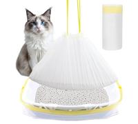 O2frepak 15 Pezzi 92x46cm Sacchi per Lettiera,Sacco per Lettiera per Gatti con Coulisse Resistente Agli Strappi, Sacco per Lettiera Jumbo Ispessito per Lettiera per Gatti