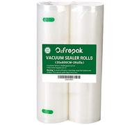 O2frepak 2 Rotoli 20X600cm Buste Rotoli Sottovuoto Alimenti,Sacchetti Sottovuoto per Alimenti,Sacchi Sottovuoto Alimenti senza BPA (totale:1200cm)