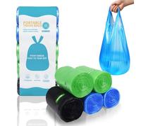 O2frepak 5 Rotoli da 4 Galloni di Sacchetti per la Spazzatura Portatili,Sacchetti per la Spazzatura Piccoli e Spessi per Ufficio,Camera da Letto,Pattumiera da Cucina(150Pezzi,Colorati)