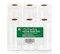 O2frepak 6 Rotoli (3)20x300cm e (3)28x300cm Buste Rotoli Sottovuoto Alimenti,Sacchetti Sottovuoto per Alimenti,Sacchi Sottovuoto Alimenti senza BPA (totale:1800cm)