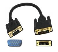 O33S DVI 24+1pin maschio a VGA 15 poli, cavo adattatore per PC portatile Monito 25 cm