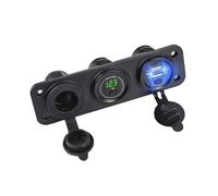 O47C Auto Presa USB Doppio 12V/24V Caricabatteria Accendisigari LED Montaggio