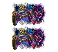 OAAO 2 Pezzi Adesivi Murali per Console di Gioco Graffiti Impermeabili, Adesivi Murali per Il Funzionamento del Gioco, Decorazione della Stanza di E-Sport per Ragazzi, Adatti per La Camera da Letto.