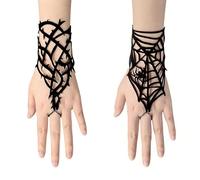 OAAO Braccialetti Gotici Scuri da 2 Pezzi, Design Leggero E Facile da Indossare, Forma A Catena Modellata, Accessori per Feste, Vestire La personalità alla Moda.