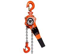 OABIWEGH Paranco a Catena Manuale a Leva, capacità 0,75/1/2/3 tonnellate 3 Metri Incluso, paranco Manuale a cricchetto con 2 Ganci, per Sollevare, Tirare e Legare carichi Pesanti(Size:3T)