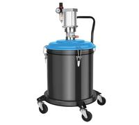 OABIWEGH Pompa Pneumatica Portatile per Grasso con Carrello per Fusto, Pompa Pneumatica per Grasso con Tubo Flessibile Ad Alta Pressione da 19 Piedi E Pistola per Grasso, per Meccaniche(Size:40L)