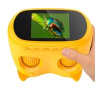 OAEBLLE Microscopio Bambini 2 in 1 per Bambini e Binocolo, HD IPS da 2,0", 1000x, 8 LED, 1080P, Microscopi Adatti a Bambini e Bambine dai 3 Anni in Su, Giallo