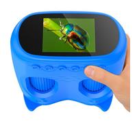 OAEBLLE Microscopio Bambini 2 in 1 per Bambini e Binocolo, HD IPS da 2,0", 1000x, 8 LED, 1080P, Microscopi Adatti a Bambini e Bambine dai 3 Anni in Su, Blu