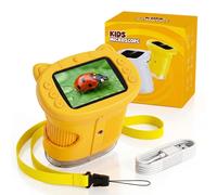 OAEBLLE Microscopio Bambini Microscopio Digitale 1000X 4K con Schermo 2,4″ 8 LED