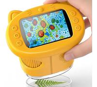OAEBLLE Microscopio Bambini, Microscopio Digitale 1000X 4K con Schermo 2,4″, 8 LED, USB Ricaricabile, Giocattolo Educativo per Scuola, Idea Regalo di Natale e Ritorno a Scuola, per Bambini 3-12 Anni