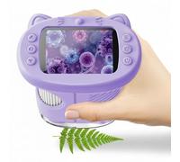 OAEBLLE Microscopio Bambini, Microscopio Digitale 1000X con Schermo IPS 2,4″, 8 LED, USB Ricaricabile, Giocattolo Educativo per Attività di Scuola, Regalo Natale e Ritorno a Scuola, 3-12 Anni