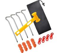 OAEPG Heavy Type Iron Camping Tent Pegs Durability Rusts Resistant Tent Ground Stakes for Beach or Mountain Use Windproofed Tent Pegs