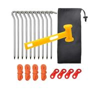 OAEPG Heavy Type Iron Camping Tent Pegs Durability Rusts Resistant Tent Ground Stakes for Beach or Mountain Use Windproofed Tent Pegs