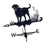 OAEPG Segnavento decorativo in ferro a forma di labrador, perfetto per tetti e giardini esterni, decorazione per cortili e tetti