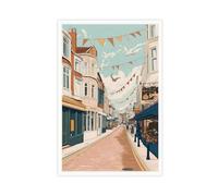 OAHFDF Brighton Travel England UK, poster su tela, decorazione artistica da parete per soggiorno e camera da letto, 20 x 30 cm