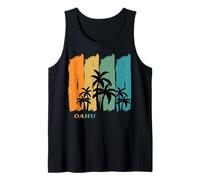 Oahu Spiaggia Palme Hawaii Noce Cocco Aloha Regalo Souvenir Canotta