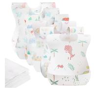 Oaioya 60pcs Bavaglini Usa e Getta,Bavaglini Impermeabili Monouso,Bavette Svezzamento per Neonati Bambini 0-3Anni,Bavaglino Regolabili con Tasca Raccogli Pappa per Casa Viaggio Asilo