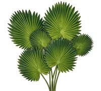 Oairse 6 foglie di palma artificiali per la decorazione di vasi, steli di verde tropicale in 3 dimensioni, piante di palma finte per la decorazione della casa, giardino, feste, matrimoni, centrotavola