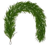 Oairse Ghirlanda natalizia artificiale, 180 cm, realistica, decorazione da appendere per camino, caminetto, scale, porte, finestre, vacanze, interni ed esterni