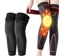 Oaiyeie Ginocchiera autoriscaldante per digitopressione in tormalina, Ginocchiere Modellanti per digitopressione in Artemisia, Ginocchiere autoriscaldanti per Uomo e Donna (Black,L)