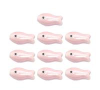 OAJABBGE 10 Ceramica Dipinta A Mano con Ciondolo A Forma Pesce Perline Sciolte Colorate per Braccialetti Catena del Telefono Accessori per Gioielli Perline Pesce A Doppia Faccia Catene del