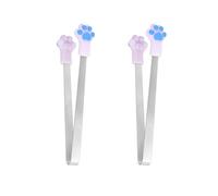 OAJABBGE 2 Siliconi Piccole Pinze Dolci Colorate Zampe Gatto Design in Acciaio Cibo per Bambini Ideali per Servire E Frutta Cubetti Ghiaccio