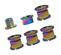 OAJABBGE 5 Bulloni Per Doppia Bici Da Strada Sostituzione Disco Guarnitura Dado Doppia Guarnitura Bullone Biciclette Accessori Viti Ruota Dentata In Acciaio