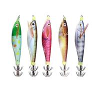OAJABBGE 5 Pz 9.6g Glow Calamari Maschere Gamberetti Esche Calamari Glow Gancio per La Pesca in Acqua Salata Artificiali Attrezzatura da Pesca