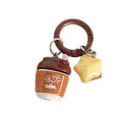 OAJABBGE Creativo Coffee Shop Star Portachiavi Design Unico Portachiavi Decorazione Pendente In Resina Per Appassionati Regalo Creativo