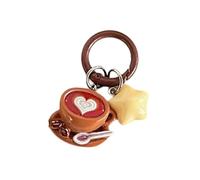 OAJABBGE Creativo Coffee Shop Star Portachiavi Design Unico Portachiavi Decorazione Pendente In Resina Per Appassionati Regalo Creativo