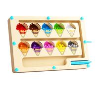 OAJABBGE Fine Motor Skills Magnetic Mazes Game Wood Number Learning Toy Tracing Numbers Mazes Counting Board for Children Educational Wood Maze Toy for Children